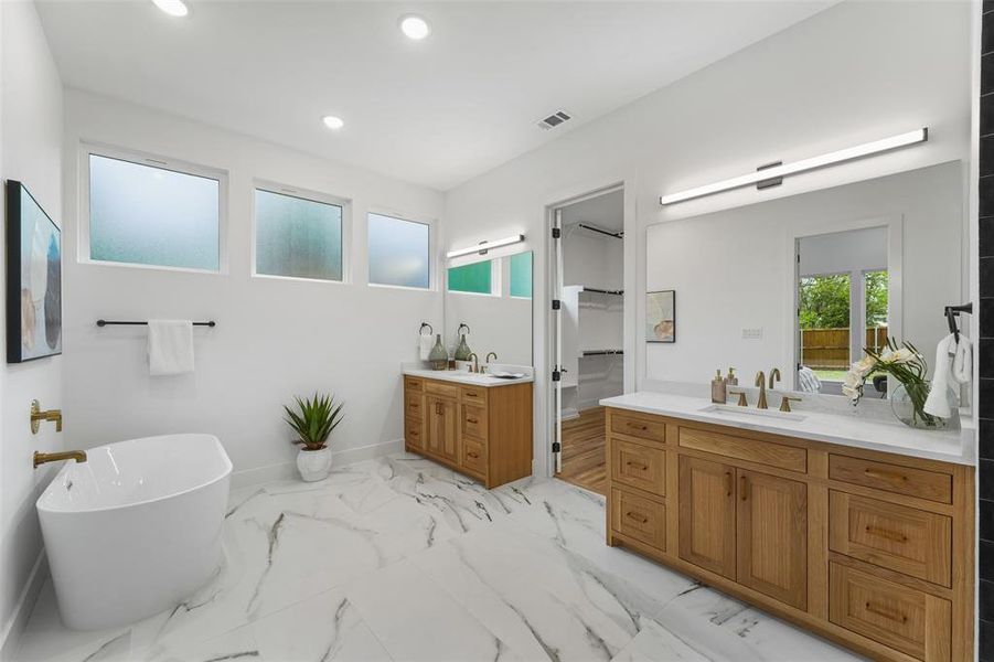 Furnished interior view inside a new home in , Dallas (Image 38).