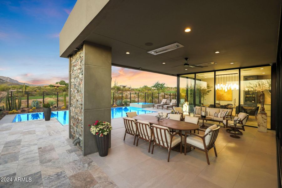 Covered Patio at Twilight