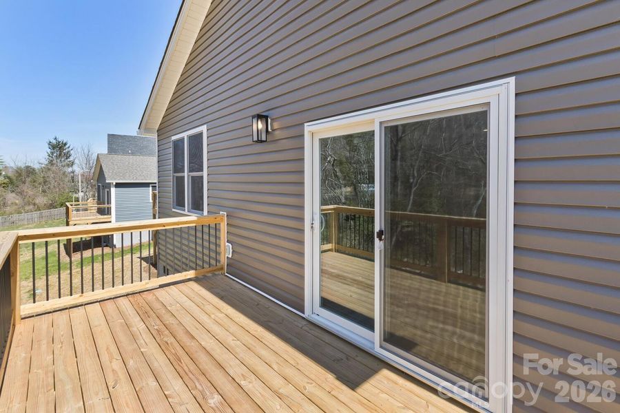 Exterior details and patio area of a home in , Asheville (Image 14).