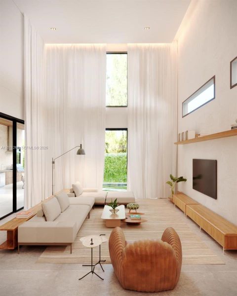 Furnished interior view inside a new home in , Miami (Image 3).