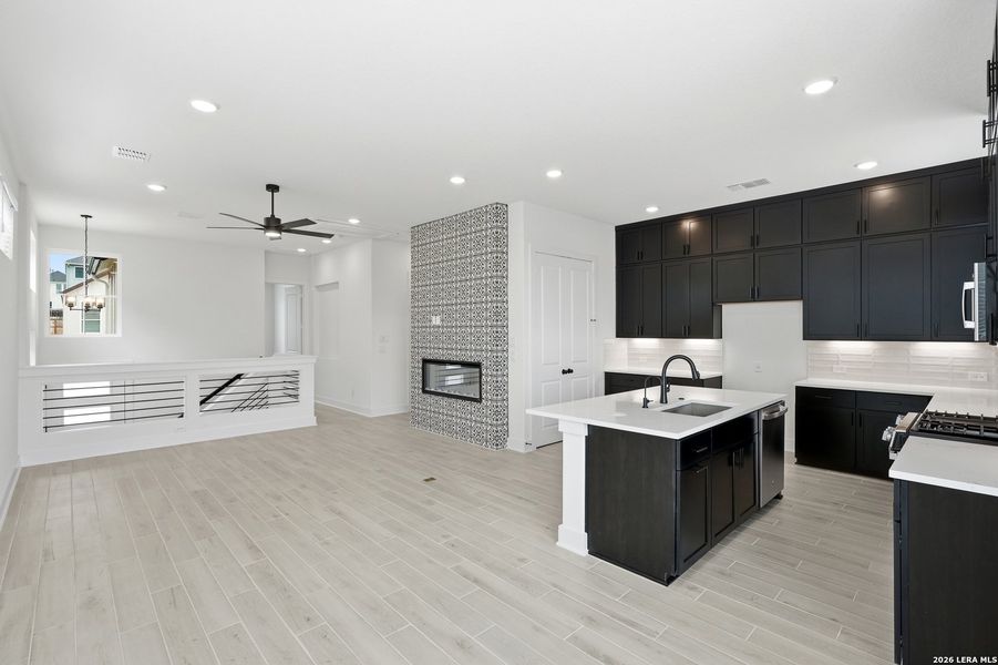 Furnished interior view inside a new home in Rose Hill, San Antonio (Image 9). Furnished interior view inside a new home in Rose Hill, San Antonio (Image 9).