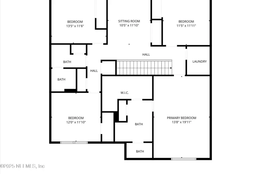 2D floor plan layout of this home in Cross Creek Express, Green Cove Springs, FL (Image 5).