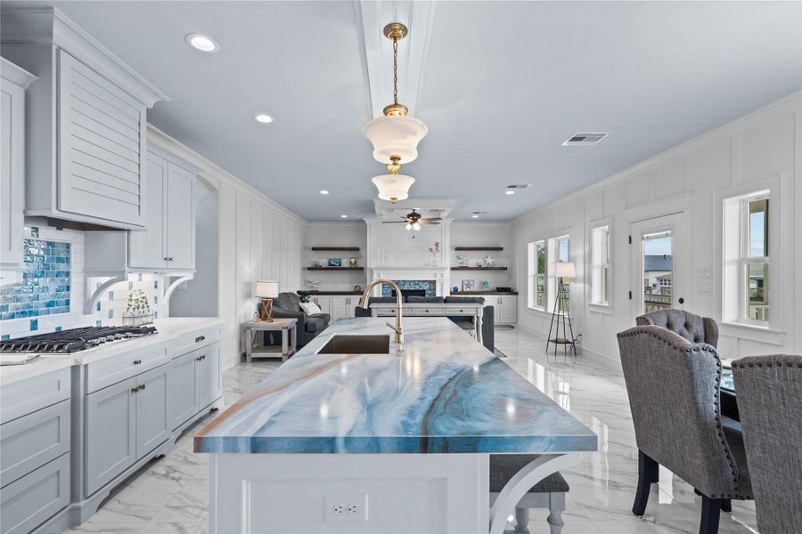 Furnished interior view inside a new home in , Bayou Vista (Image 12).