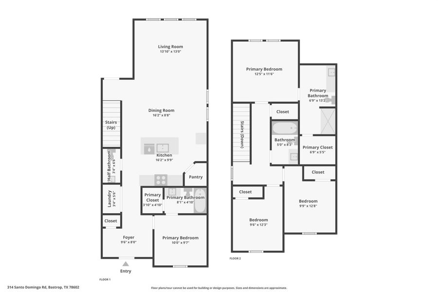 2D floor plan layout of this home in Valverde, Bastrop, TX (Image 5).