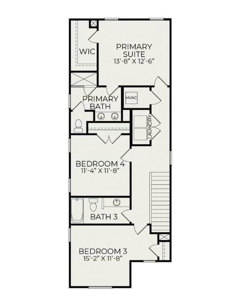 2D floor plan layout for the Ember A by Homes by Dickerson in NoVi Chatham Park, Pittsboro, NC (Image 4). 2D floor plan layout for the Ember A by Homes by Dickerson in NoVi Chatham Park, Pittsboro, NC (Image 4).