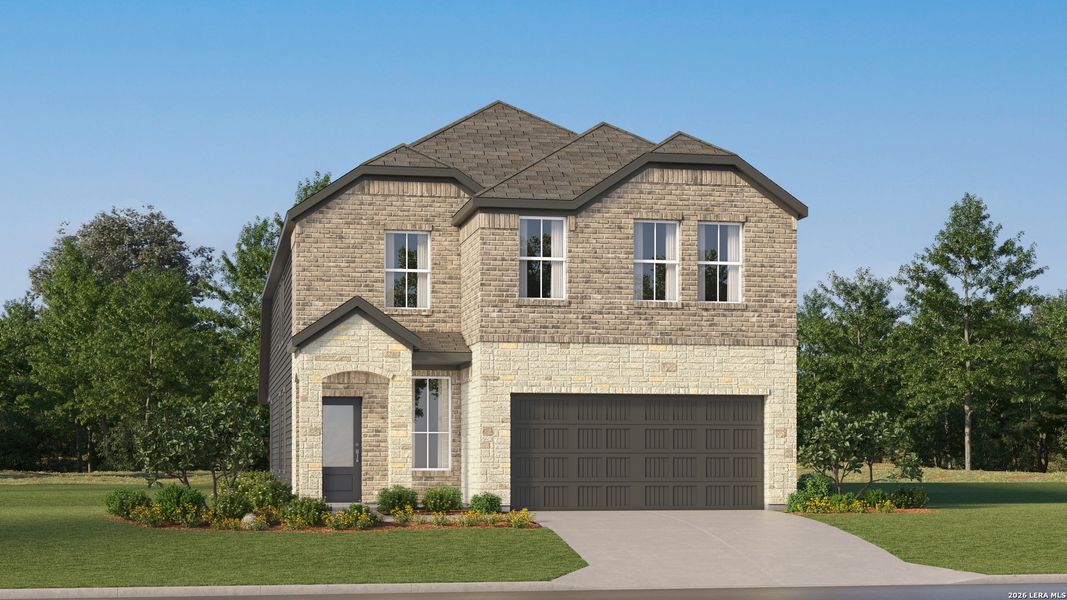Front exterior of a new home in Grace Valley, Marion, TX, highlighting curb appeal (Image 28).
