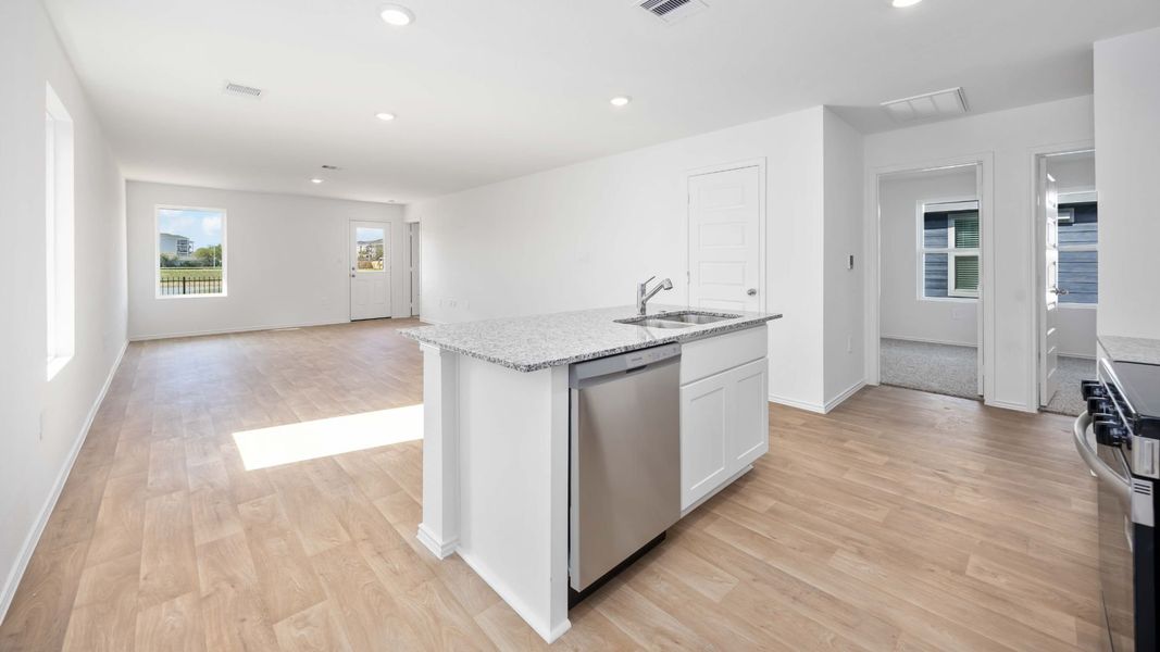 Furnished interior view inside a new home in Garver Heights, Houston (Image 4).