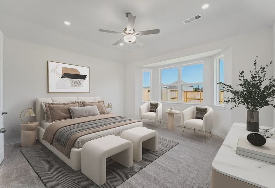 Plan 3049 primary bed - staged - 7 of 15 Plan 3049 primary bed - staged - 7 of 15