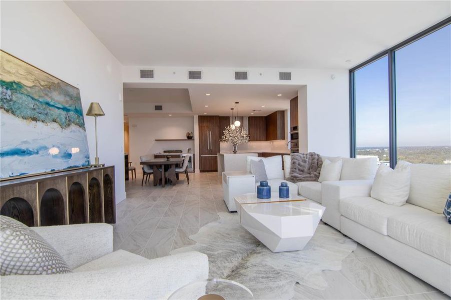 living/dining room/kitchen - open layout