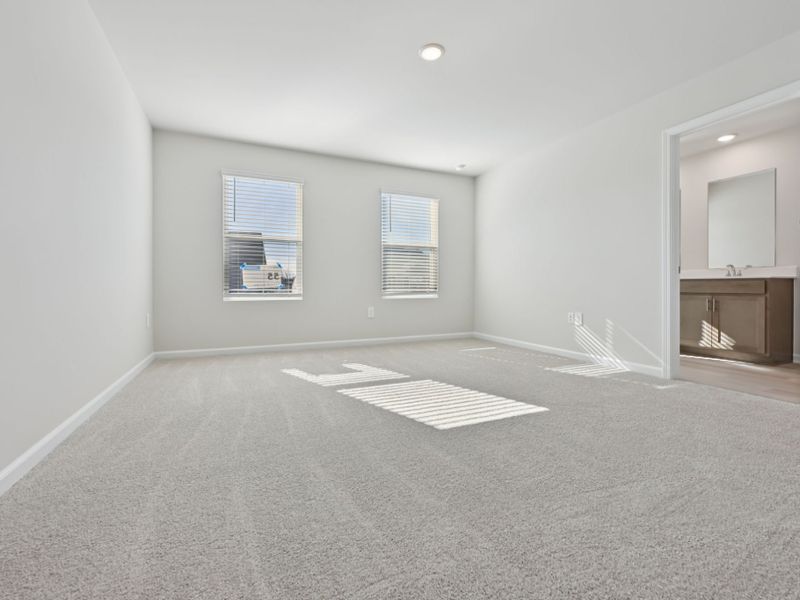Spacious, unfurnished interior of a new home in The Rows at Buffaloe Reserve, Raleigh (Image 12). Spacious, unfurnished interior of a new home in The Rows at Buffaloe Reserve, Raleigh (Image 12).