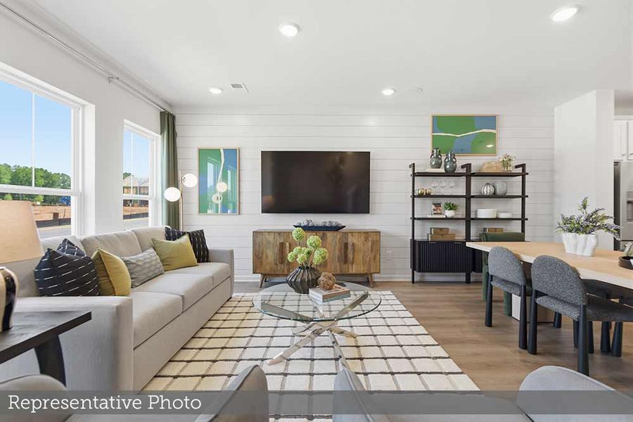 Furnished interior view inside a new home in Westwood Reserve, Charlotte (Image 7). Furnished interior view inside a new home in Westwood Reserve, Charlotte (Image 7).