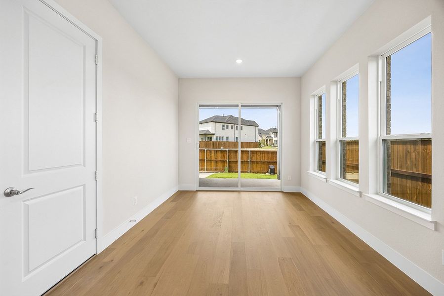 Representative unfurnished interior of a home built from the Mirella by Landon Homes in Fields - East Village, Frisco (Image 20). Representative unfurnished interior of a home built from the Mirella by Landon Homes in Fields - East Village, Frisco (Image 20).
