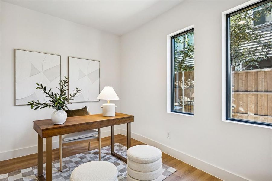 Furnished interior view inside a new home in , Dallas (Image 8). Furnished interior view inside a new home in , Dallas (Image 8).