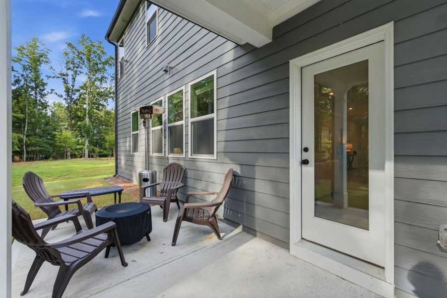 Exterior details and patio area of a home in Cambridge at Steels Bridge, Canton (Image 25).