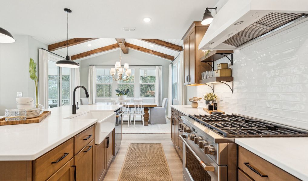 Kitchen with farmhouse sink