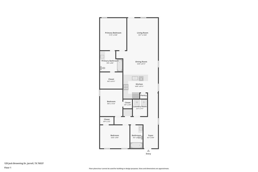 2D floor plan layout of this home in Rancho Del Cielo, Jarrell, TX (Image 5). 2D floor plan layout of this home in Rancho Del Cielo, Jarrell, TX (Image 5).