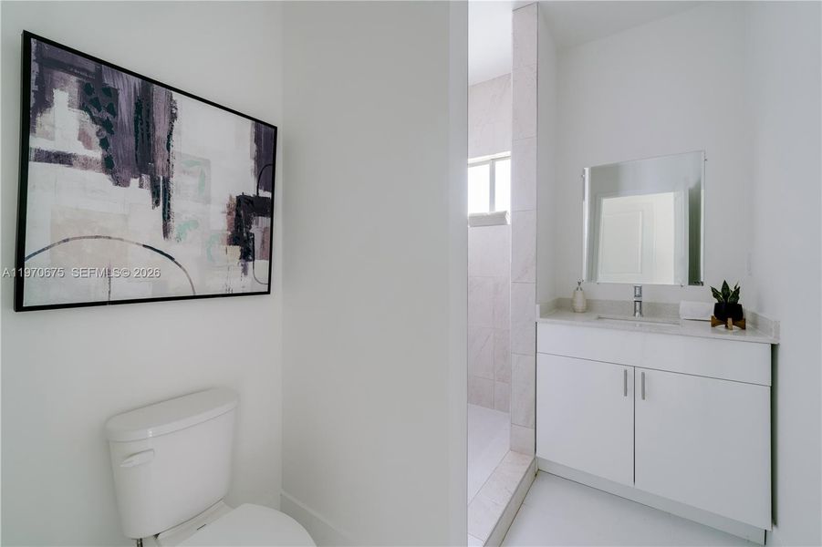 Furnished interior view inside a new home in , Miami (Image 8).