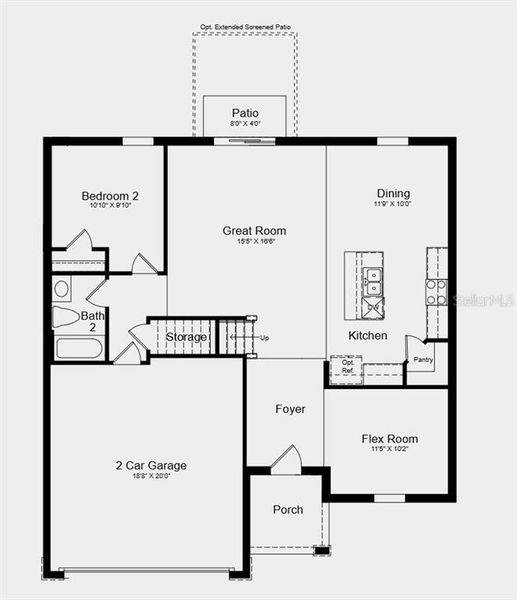 2D floor plan layout of this home in Solena, North Fort Myers, FL (Image 2). 2D floor plan layout of this home in Solena, North Fort Myers, FL (Image 2).