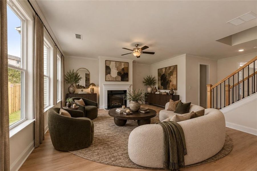 Furnished interior view inside a new home in Clark Farms, Flowery Branch (Image 10).