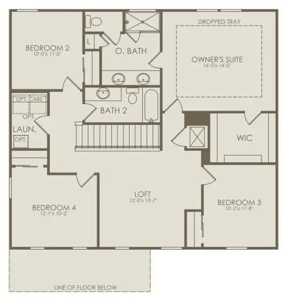2D floor plan layout of this home in Bleckley Station, Ball Ground, GA (Image 3).