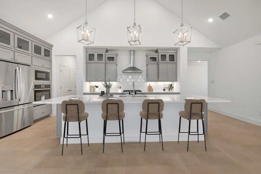 Gourmet island kitchen