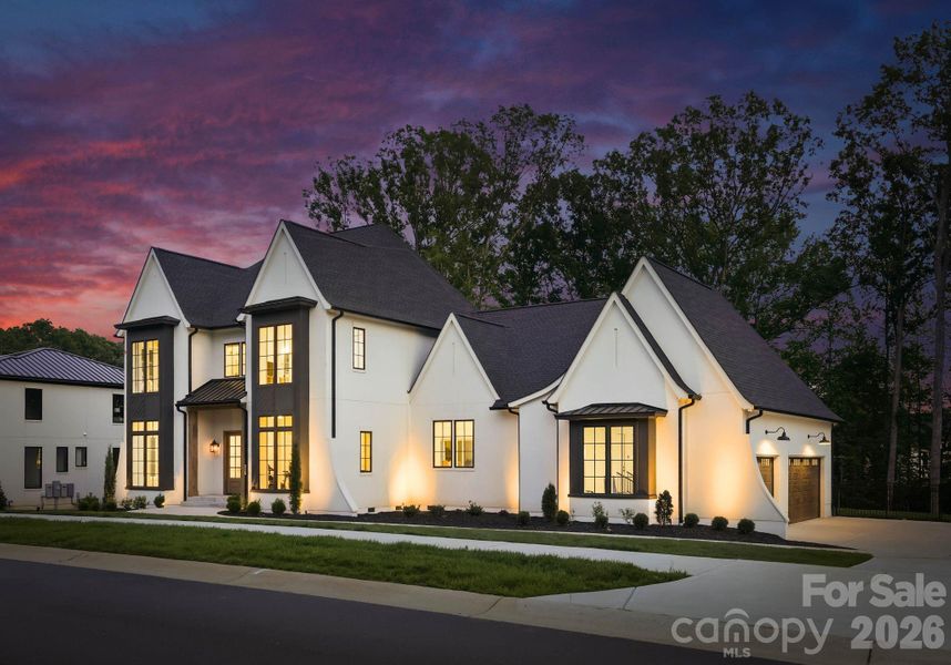 Front exterior of a new home in , Weddington, NC, highlighting curb appeal (Image 5). Front exterior of a new home in , Weddington, NC, highlighting curb appeal (Image 5).