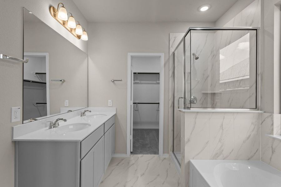 Furnished interior view inside a new home in Bridgeland 40', Cypress (Image 10). Furnished interior view inside a new home in Bridgeland 40', Cypress (Image 10).