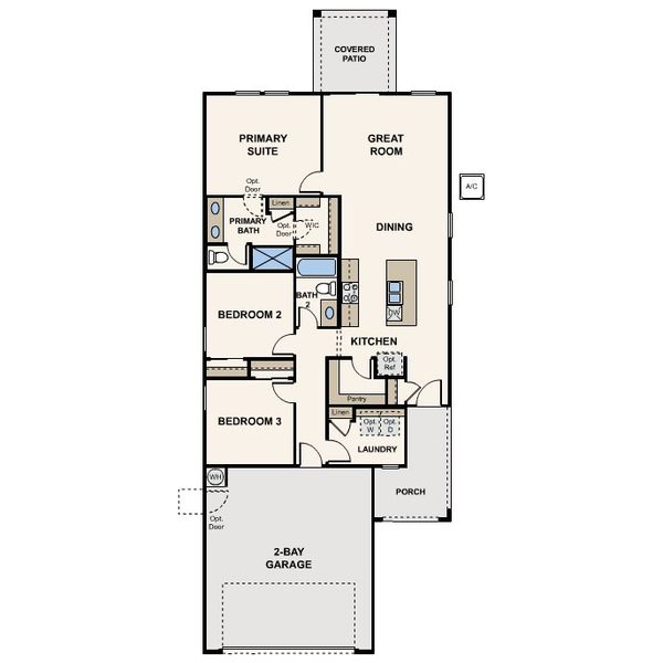 2D floor plan layout for the Alder by Century Communities in The Highlands Collection at Skyline Village, San Tan Valley, AZ (Image 3). 2D floor plan layout for the Alder by Century Communities in The Highlands Collection at Skyline Village, San Tan Valley, AZ (Image 3).