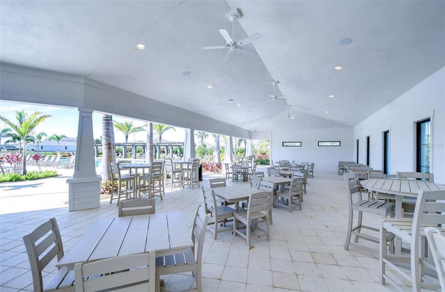 Farm at Varrea Pool Covered Seating Area