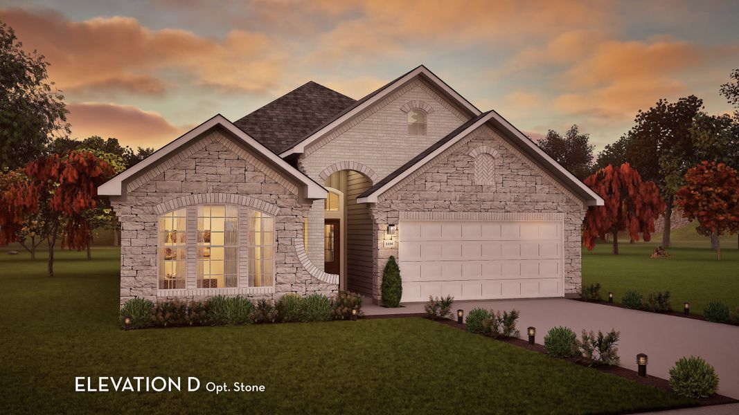 Representative exterior photo of a completed home built from the Greeley by CastleRock Communities in River Ranch Meadows, Dayton, TX (Image 24).