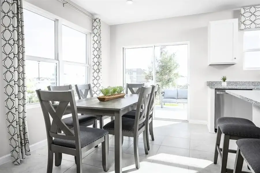 Furnished interior view inside a new home in Terra Lago Townhomes, Indiantown (Image 6). Furnished interior view inside a new home in Terra Lago Townhomes, Indiantown (Image 6).