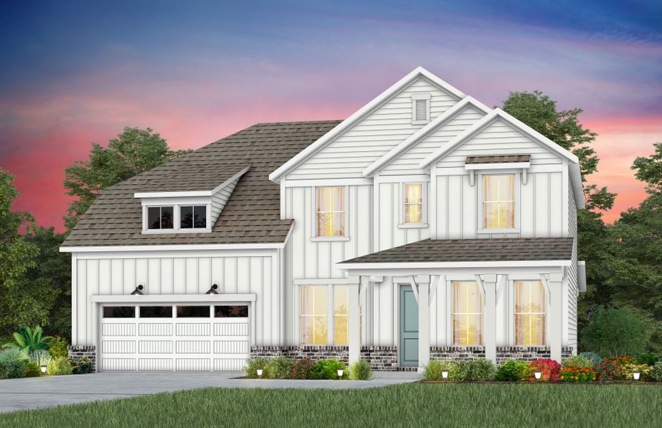 Representative exterior photo of a completed home built from the Dorset by Pulte Homes in The Retreat at Carolina Ridge, Harrisburg, NC (Image 7).
