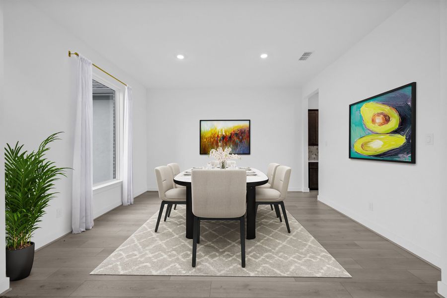 Furnished interior view inside a new home in Avalon at Friendswood 70s, Friendswood (Image 9).