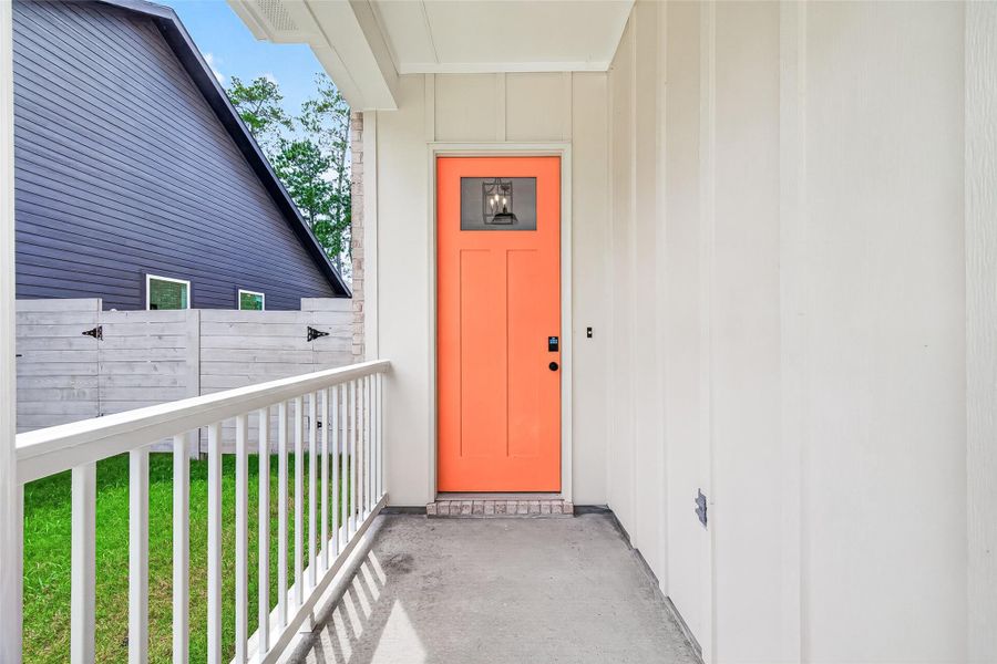 Exterior details and patio area of a home in Two Step Farm, Montgomery (Image 3).