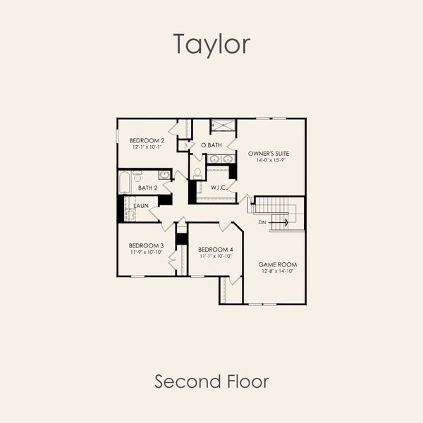 2D floor plan layout for the Taylor by Pulte Homes in Lagos, Manor, TX (Image 3). 2D floor plan layout for the Taylor by Pulte Homes in Lagos, Manor, TX (Image 3).
