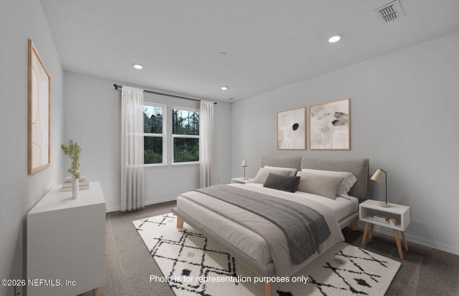 Furnished interior view inside a new home in Westerly Park at Wildlight, Yulee (Image 14).