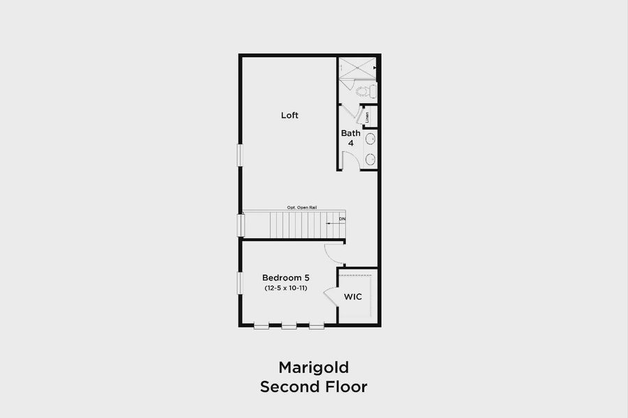 2D floor plan layout of this home in Haven at Diamond Springs, Jacksonville, FL (Image 4).
