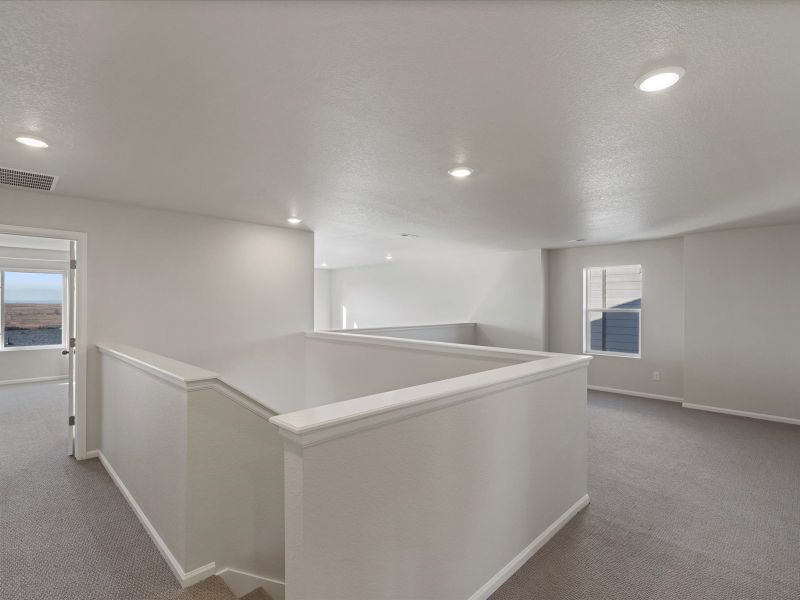 Spacious, unfurnished interior of a new home in Buffalo Highlands: The Canyon Collection, Commerce City (Image 7). Spacious, unfurnished interior of a new home in Buffalo Highlands: The Canyon Collection, Commerce City (Image 7).