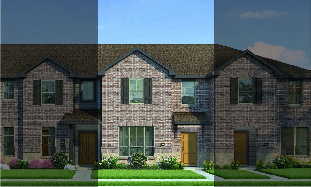 Travis with Elevation 4A Stone Exterior 2023 Townhomes Travis with Elevation 4A Stone Exterior 2023 Townhomes