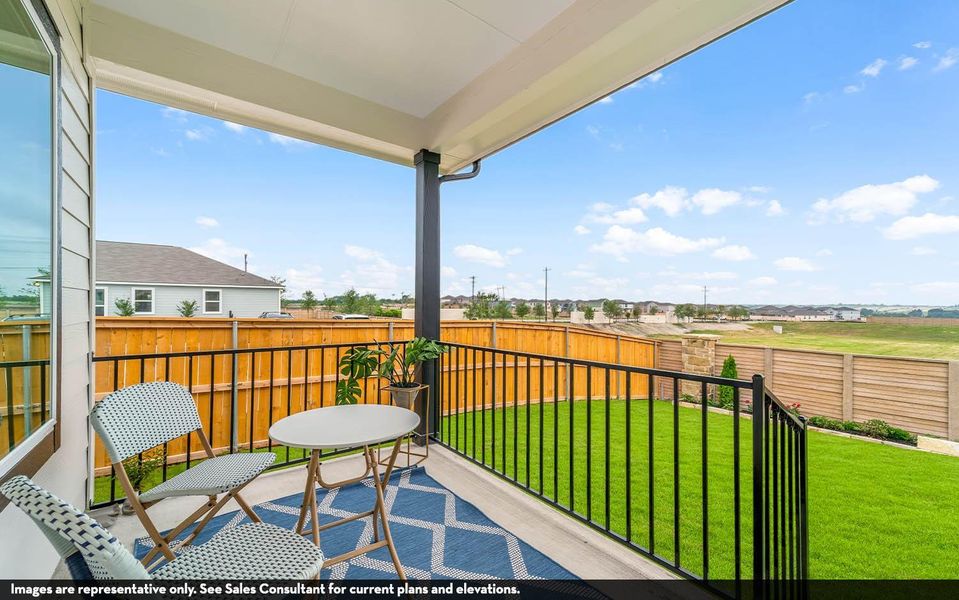 Exterior details and patio area of a home in Sweetgrass Village, Crosby (Image 2).