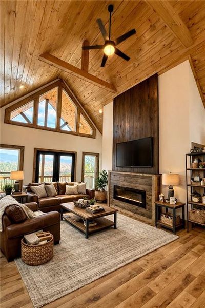 Furnished interior view inside a new home in , Ellijay (Image 9).