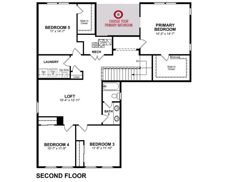 2D floor plan layout of this home in Sanctuary, Phoenix, AZ (Image 3).