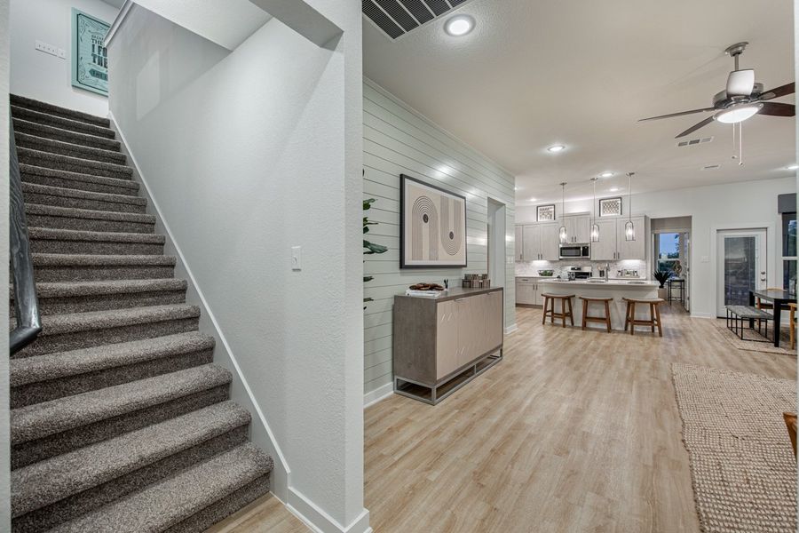Furnished interior view inside a new home in Meyer Ranch, New Braunfels (Image 17).