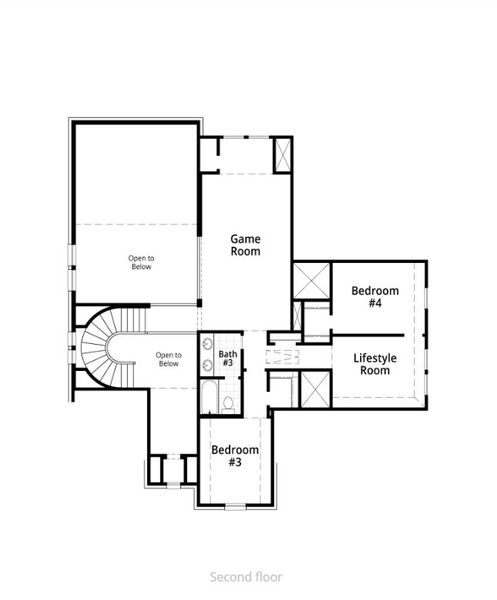 2D floor plan layout for the Leyland Plan by Highland Homes in Goodland: 60ft. lots, Midlothian, TX (Image 5). 2D floor plan layout for the Leyland Plan by Highland Homes in Goodland: 60ft. lots, Midlothian, TX (Image 5).