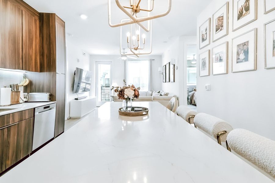 Furnished interior view inside a new home in Parkside at Mueller, Austin (Image 21).
