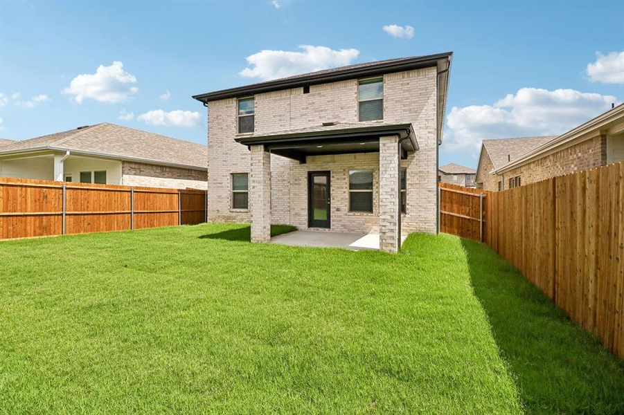 Exterior details and patio area of a home in Southridge - Spring Series, Princeton (Image 3).