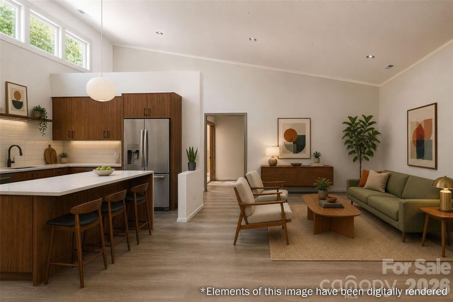 Virtual Staging Living Room/ Kitchen Virtual Staging Living Room/ Kitchen