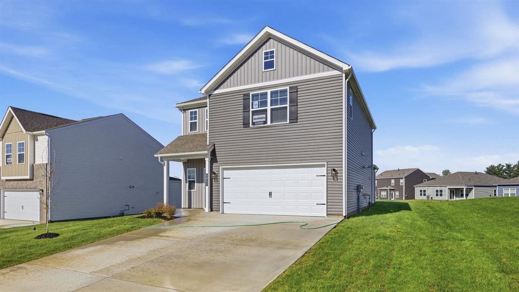 Front exterior of a new home in Millstone Village, Morristown, TN, highlighting curb appeal (Image 2).