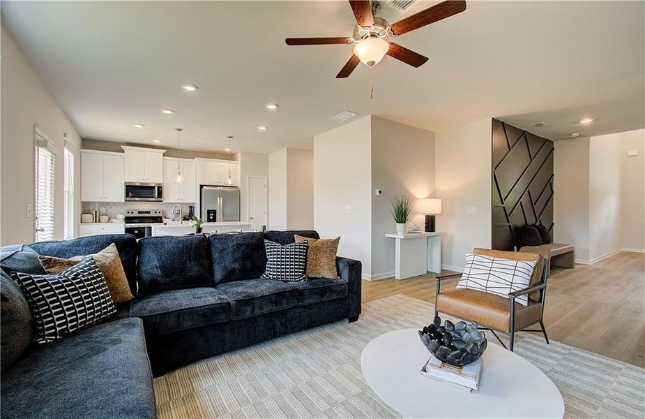 Furnished interior view inside a new home in Enclave at Evergreen, Fairburn (Image 7).