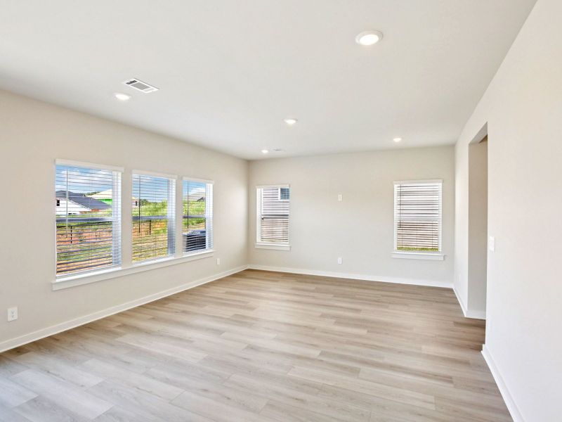 Spend family movie nights in the spacious great room.